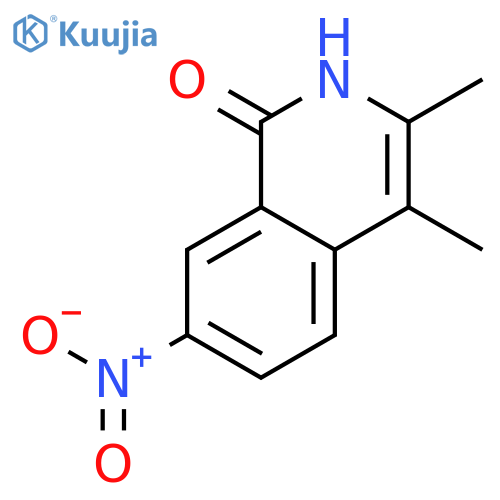 1(2H)-Isoquinolinone, 3,4-dimethyl-7-nitro- structure