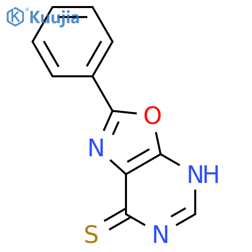 Oxazolo[5,4-d]pyrimidine-7(6H)-thione,2-phenyl- structure