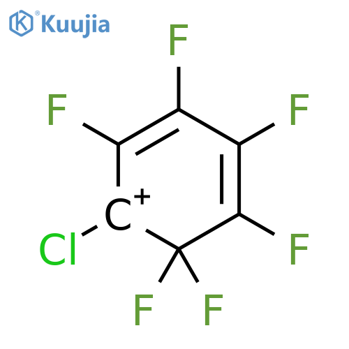 Cyclohexadienylium, 1-chloro-2,3,4,5,6,6-hexafluoro- structure