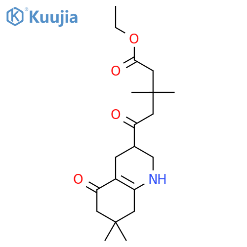3-Quinolinepentanoicacid, 1,2,3,4,5,6,7,8-octahydro-b,b,7,7-tetramethyl-d,5-dioxo-, ethyl ester structure