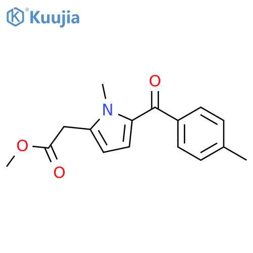 1H-Pyrrole-2-aceticacid, 1-methyl-5-(4-methylbenzoyl)-, methyl ester structure