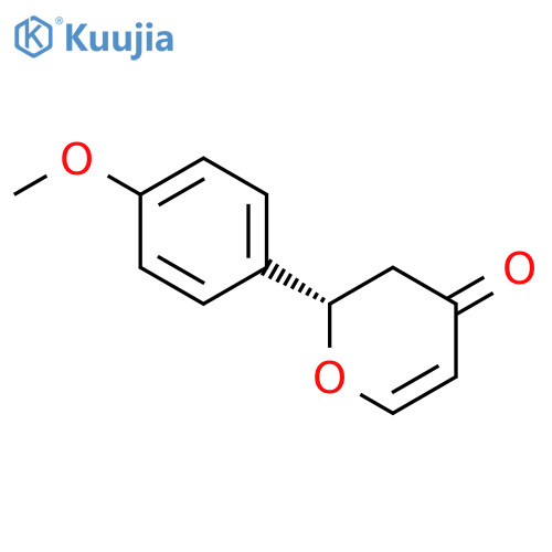 4H-Pyran-4-one, 2,3-dihydro-2-(4-methoxyphenyl)-, (2S)- structure
