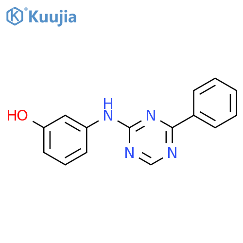 Phenol, 3-[(4-phenyl-1,3,5-triazin-2-yl)amino]- structure