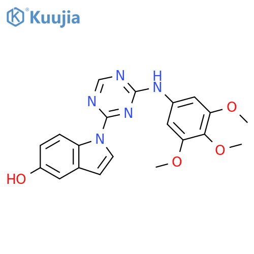 1H-Indol-5-ol, 1-[4-[(3,4,5-trimethoxyphenyl)amino]-1,3,5-triazin-2-yl]- structure
