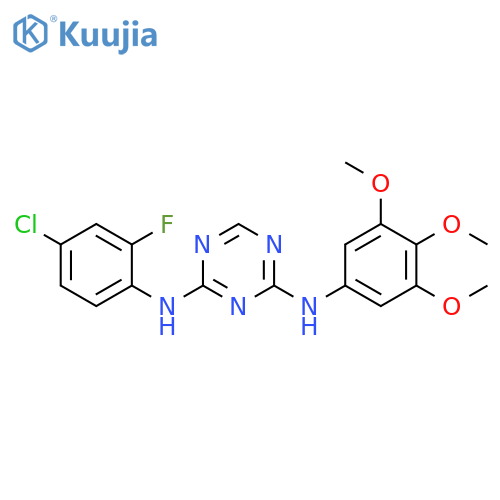 1,3,5-Triazine-2,4-diamine,N-(4-chloro-2-fluorophenyl)-N'-(3,4,5-trimethoxyphenyl)- structure