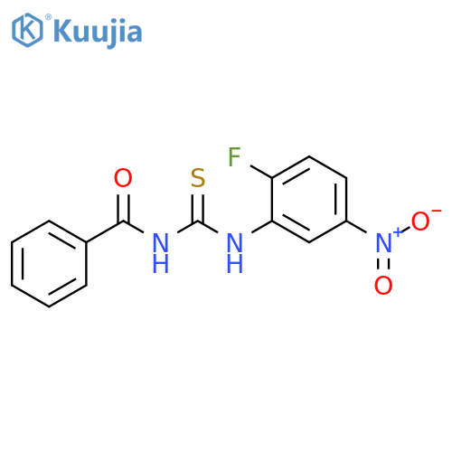 Benzamide, N-[[(2-fluoro-5-nitrophenyl)amino]thioxomethyl]- structure