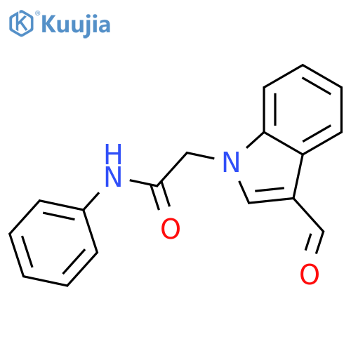 2-(3-Formyl-1H-indol-1-yl)-N-phenylacetamide structure