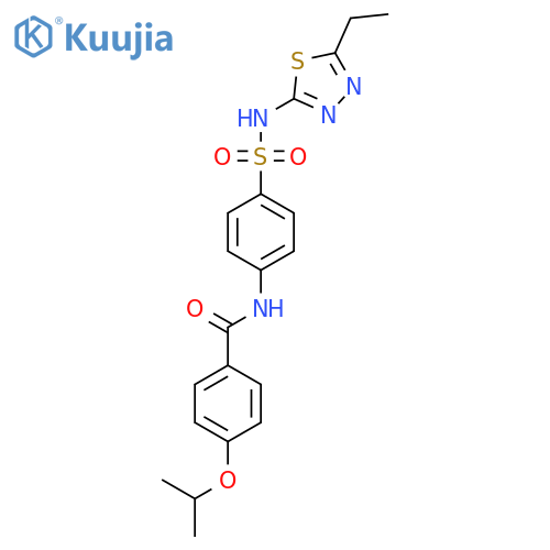 N-{4-[(5-ethyl-1,3,4-thiadiazol-2-yl)sulfamoyl]phenyl}-4-(propan-2-yloxy)benzamide structure