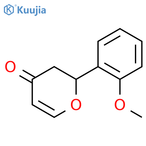 4H-Pyran-4-one, 2,3-dihydro-2-(2-methoxyphenyl)-, (2S)- structure