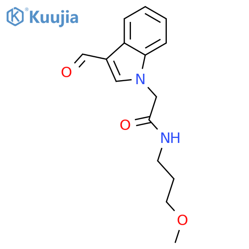 2-(3-Formyl-indol-1-yl)-N-(3-methoxy-propyl)-acetamide structure