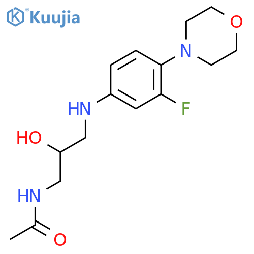 N-(2R)-3-3-Fluoro-4-(4-morpholinyl)phenylamino-2-hydroxypropylacetamide structure