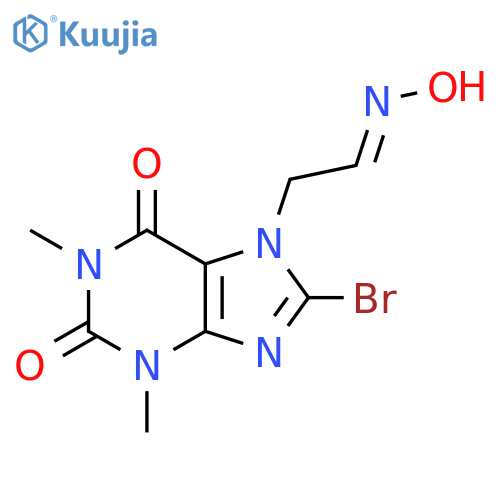 8-bromo-7-(2E)-2-(hydroxyimino)ethyl-1,3-dimethyl-2,3,6,7-tetrahydro-1H-purine-2,6-dione structure