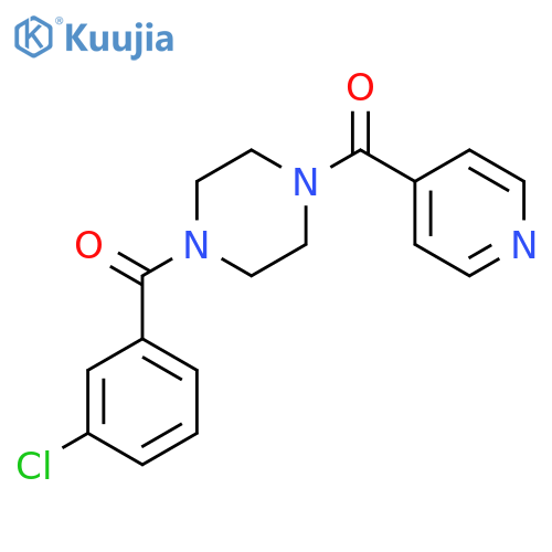 (3-chlorophenyl)[4-(pyridin-4-ylcarbonyl)piperazin-1-yl]methanone structure