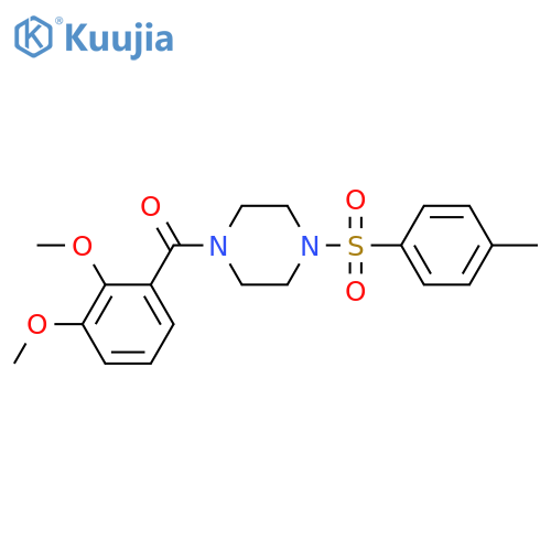 (2,3-Dimethoxy-phenyl)-[4-(toluene-4-sulfonyl)-piperazin-1-yl]-methanone structure