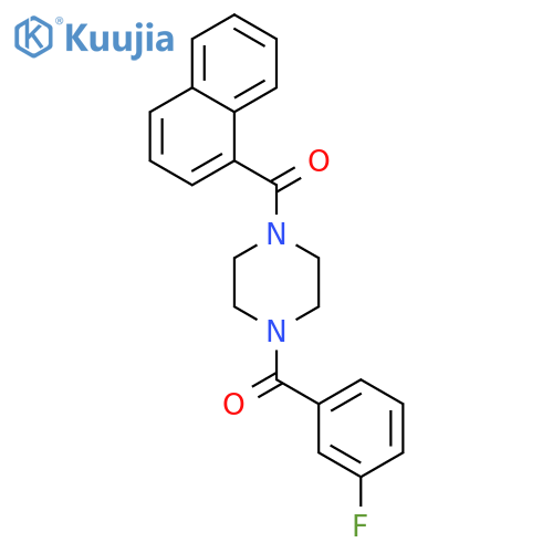 (3-fluorophenyl)[4-(naphthalen-1-ylcarbonyl)piperazin-1-yl]methanone structure