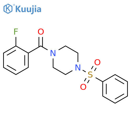 (2-fluorophenyl)[4-(phenylsulfonyl)piperazin-1-yl]methanone structure