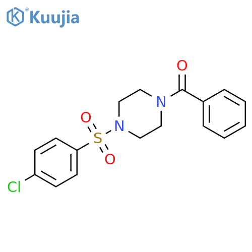 {4-(4-Chlorophenyl)sulfonylpiperazino}(phenyl)methanone structure