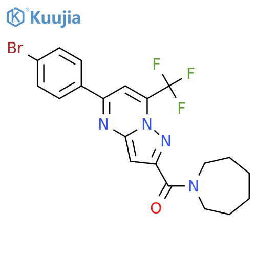 <br>2-(1-azepanylcarbonyl)-5-(4-bromophenyl)-7-(trifluoromethyl)pyrazolo[1,5-a] pyrimidine structure