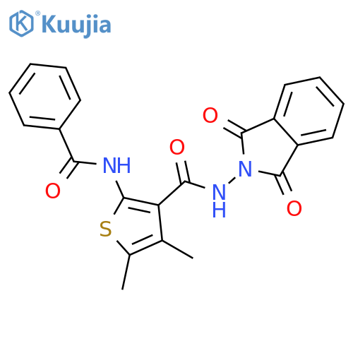 <br>2-(benzoylamino)-N-(1,3-dioxo-1,3-dihydro-2H-isoindol-2-yl)-4,5-dimethylthi ophene-3-carboxamide structure
