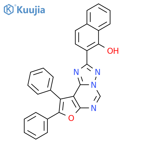<br>2-(8,9-Diphenyl-furo[3,2-e][1,2,4]triazolo[1,5-c]pyrimidin-2-yl)-naphthalen -1-ol structure