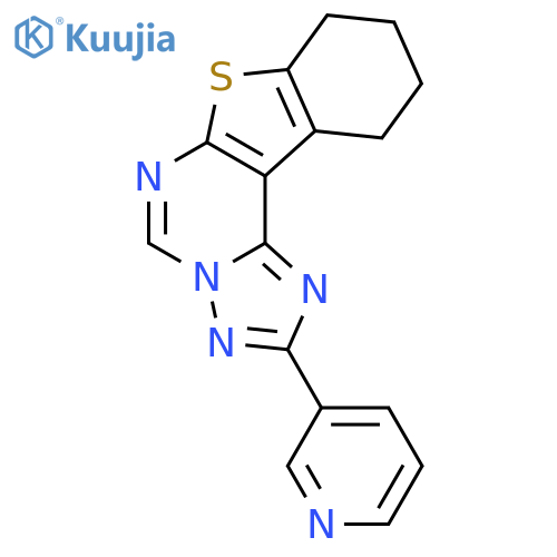 <br>2-(3-pyridinyl)-8,9,10,11-tetrahydro[1]benzothieno[3,2-e][1,2,4]triazolo[1, 5-c]pyrimidine structure