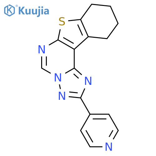 <br>2-(4-pyridinyl)-8,9,10,11-tetrahydro[1]benzothieno[3,2-e][1,2,4]triazolo[1, 5-c]pyrimidine structure