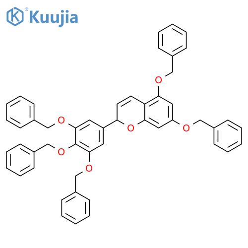 2H-1-Benzopyran,5,7-bis(phenylmethoxy)-2-[3,4,5-tris(phenylmethoxy)phenyl]- structure