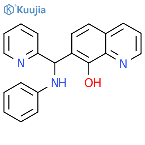 7-(phenylamino)(pyridin-2-yl)methylquinolin-8-ol structure
