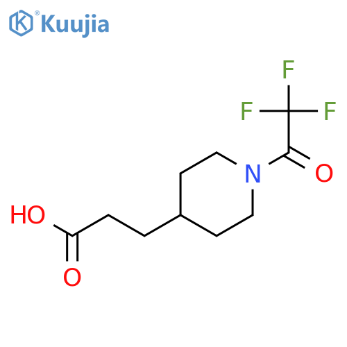 3-1-(trifluoroacetyl)piperidin-4-ylpropanoic acid structure