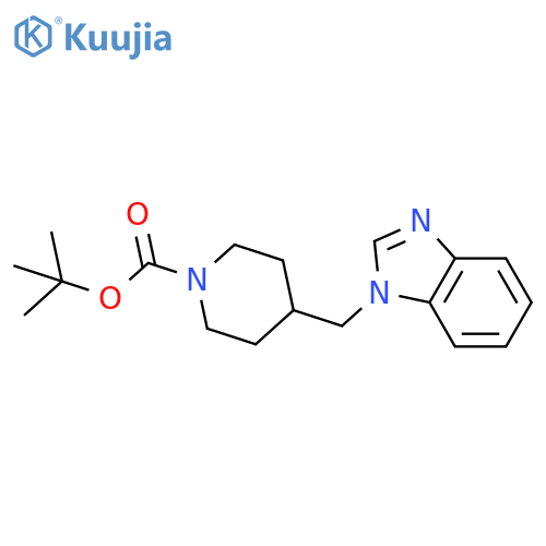 tert-butyl 4-(1H-1,3-benzodiazol-1-yl)methylpiperidine-1-carboxylate structure