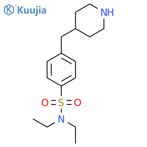 Benzenesulfonamide, N,N-diethyl-4-(4-piperidinylmethyl)- structure