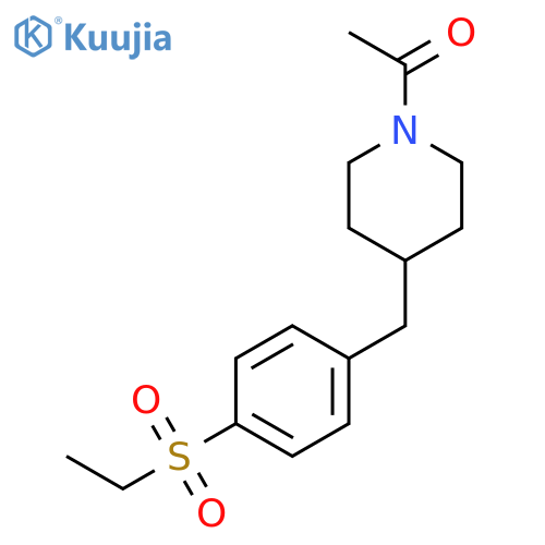 Piperidine, 1-acetyl-4-[[4-(ethylsulfonyl)phenyl]methyl]- structure