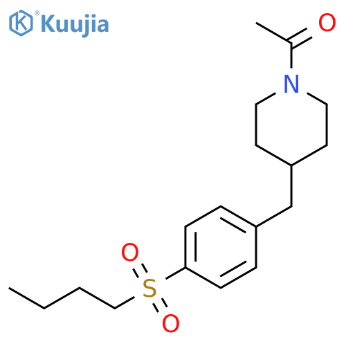 Piperidine, 1-acetyl-4-[[4-(butylsulfonyl)phenyl]methyl]- structure