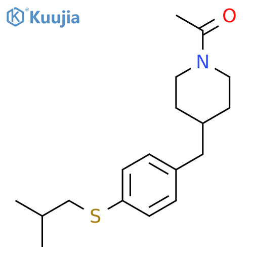Piperidine, 1-acetyl-4-[[4-[(2-methylpropyl)thio]phenyl]methyl]- structure