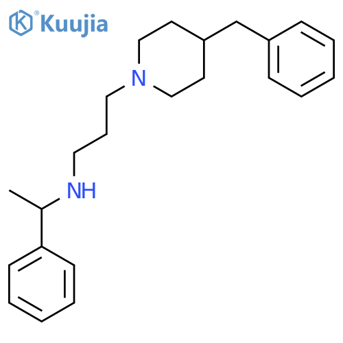 1-Piperidinepropanamine, N-(1-phenylethyl)-4-(phenylmethyl)- structure