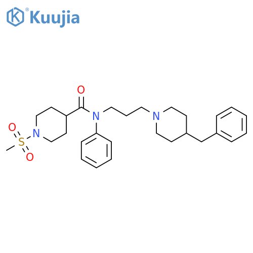4-Piperidinecarboxamide,1-(methylsulfonyl)-N-phenyl-N-[3-[4-(phenylmethyl)-1-piperidinyl]propyl]- structure