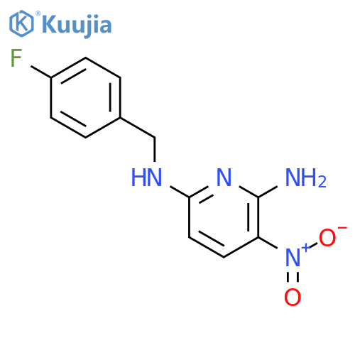 2-Amino-6-(4-fluorobenzyl)-amino-3-nitropyridine structure