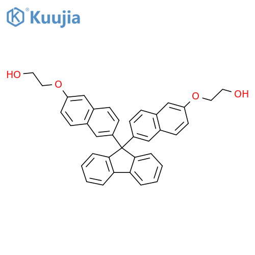 2,2'-[9H-Fluorene-9,9-diylbis(naphthalene-6,2-diyloxy)]diethanol structure
