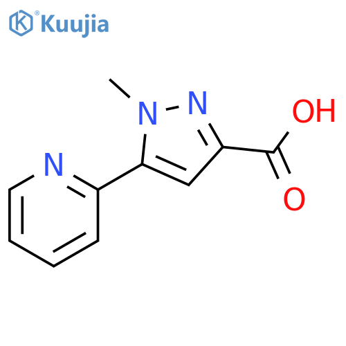 1-methyl-5-(pyridin-2-yl)-1H-pyrazole-3-carboxylic acid structure