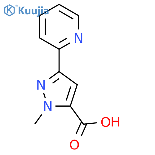1-methyl-3-(pyridin-2-yl)-1H-pyrazole-5-carboxylic acid structure