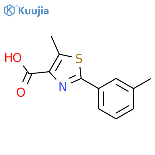 5-Methyl-2-m-tolyl-thiazole-4-carboxylic acid structure