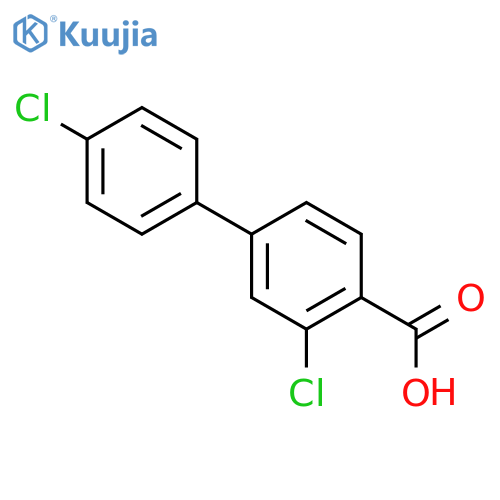 2-Chloro-4-(4-chlorophenyl)benzoic acid structure