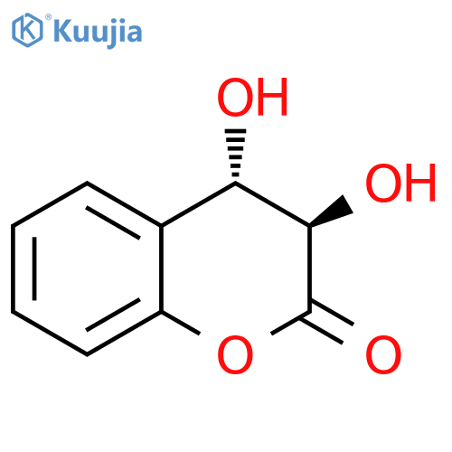 rel-(3R,4S)-3,4-Dihydro-3,4-dihydroxy-2H-1-benzopyran-2-one structure