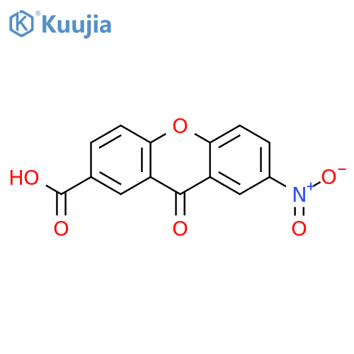 9H-Xanthene-2-carboxylic acid, 7-nitro-9-oxo- structure
