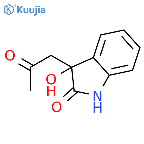 3-Hydroxy-3-(2-oxo-propyl)-1,3-dihydro-indol-2-one structure