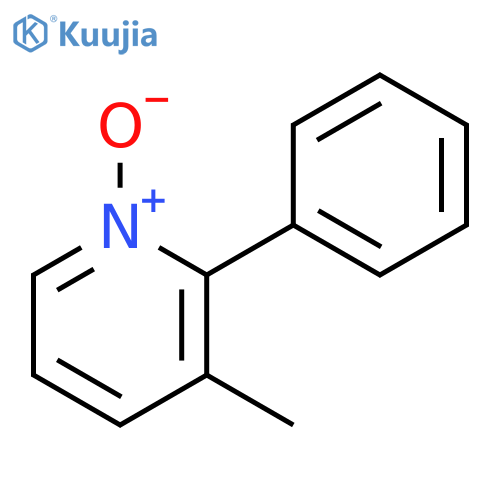 Pyridine, 3-methyl-2-phenyl-, 1-oxide structure