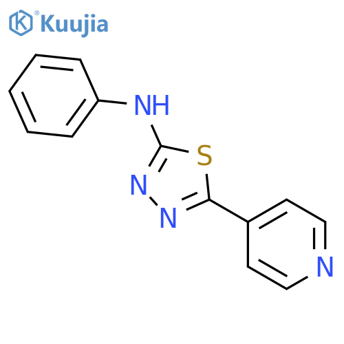 1,3,4-Thiadiazol-2-amine, N-phenyl-5-(4-pyridinyl)- structure