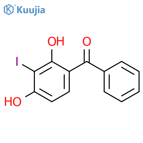 (2,4-Dihydroxy-3-iodophenyl)(phenyl)methanone structure