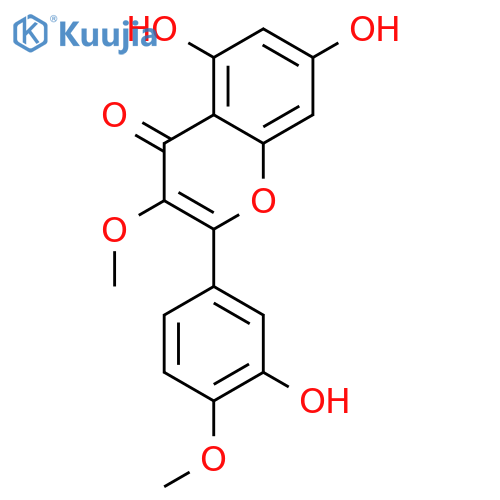 5,7-Dihydroxy-2-(3-hydroxy-4-methoxyphenyl)-3-methoxy-4H-chromen-4-one structure