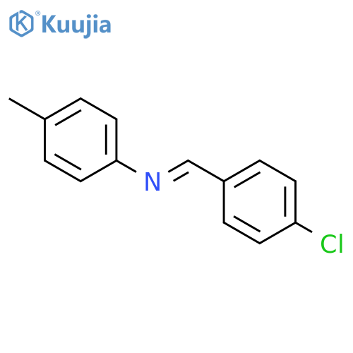 BENZENAMINE, N-[(4-CHLOROPHENYL)METHYLENE]-4-METHYL-, (E)- structure